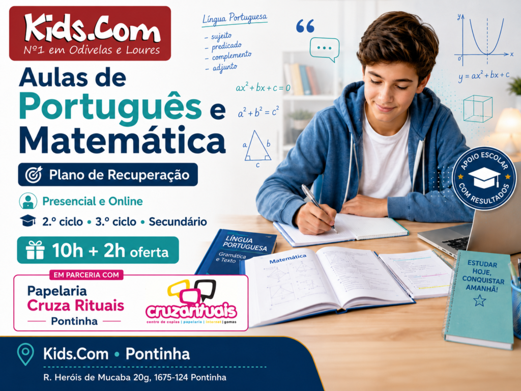 Aulas de Português e Matemática na Pontinha – Plano de Recuperação Escolar