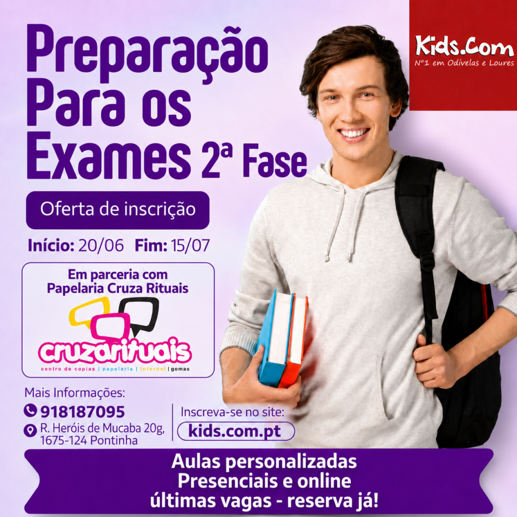 Preparação para Exames 2.ª Fase na Pontinha – Aulas Personalizadas Presenciais e Online